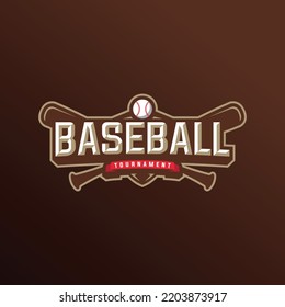 Baseball tournament sport logo vector.