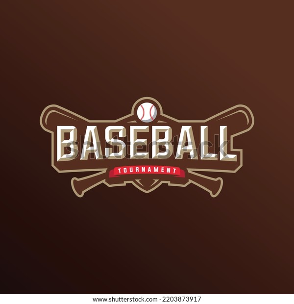 Baseball Tournament Sport Logo Vector Stock Vector (Royalty Free ...