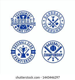 Baseball Tournament Vector Logo Collection