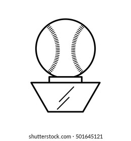 baseball trophy championship isolated icon vector illustration design