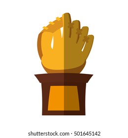 baseball trophy championship isolated icon vector illustration design
