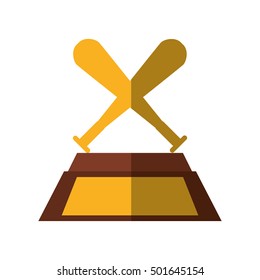 baseball trophy championship isolated icon vector illustration design