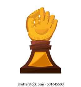 baseball trophy championship isolated icon vector illustration design