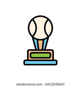 Ilustración vectorial del icono del trofeo de béisbol