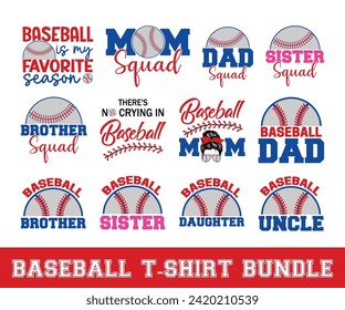 Baseball T-Shirt Bundle, Baseball Mom Bundle, Softball Shirt Bundle, Game Day, Baseball Quote, Cut File For Cricut And Silhouette
