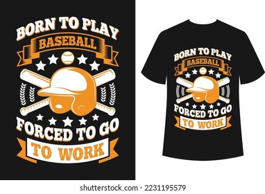 Baseball t-shirt design for all types of commercial use and also the file is easily editable. The design is best for t-shirt businesses and personal use.