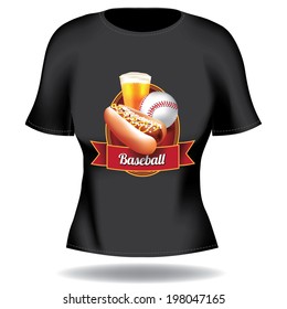 Baseball t-shirt design. EPS 10 vector.