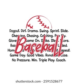 Baseball- Baseball T-shirt Design For Baseball Lover