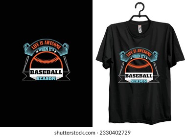 Baseball t-shirt design. Typography, Custom, Vector t-shirt design. American baseball t-shirt design.