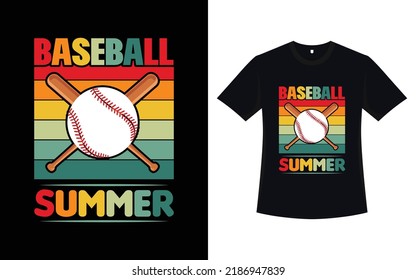 Baseball t-shirt design with vector