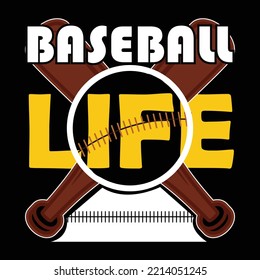 Baseball t-shirt design vector template