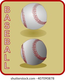 baseball, two balls isolated -vector