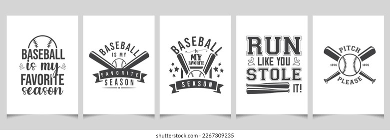 Diseño de tipografía de béisbol-diseño de camisetas de béisbol-Paquete Svg de Béisbol - Paquete Cita de Béisbol