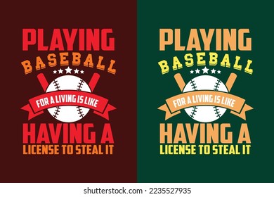 Baseballtypografie-T-Shirt-Design