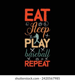 Baseball typography t shirt design
