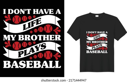 baseball typography vector t-shirt design template for prints t shirt fashion clothing poster, tote bag, mug and merchandise
