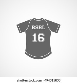 Baseball Uniform Flat Icon Em Fundo Branco