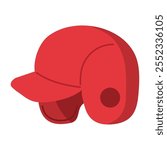 baseball uniform helmet icon isolated