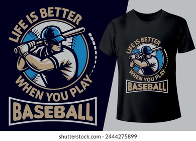 Baseball unique, custom, vintage T-shirt Design