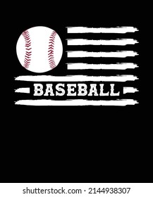 Baseball USA Flag 3 BASEBALL TSHIRT DESIGN 
