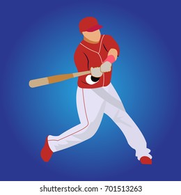 Baseball vector 3D isometric