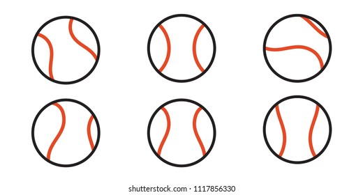 baseball vector ball icon logo soft ball tennis illustration character graphic