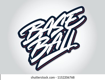 Baseball Vector Brush Lettering