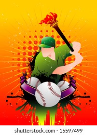 baseball vector composition