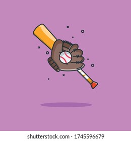 Baseball Vector Design Illustrations Cartoon Style Suitable eb Landing Page, Banner, Flyer, Sticker, Wallpaper, Background