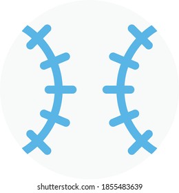 baseball vector flat colour icon 
