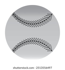 Icono de Vector de béisbol. Equipamiento para el deporte, estilo de vida saludable y actividad física. Icono liso de la bola de béisbol del estilo aislado en el fondo blanco. Ilustración vectorial.