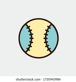 Zeichensatz für Baseball-Vektor