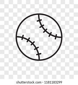 Baseball vector icon isolated on transparent background, Baseball logo concept