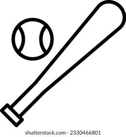 Baseball Vector Icon Line Style