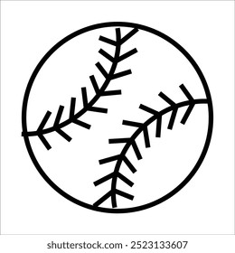 baseball vector icon line template