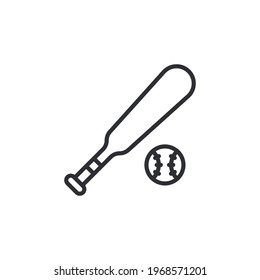 Baseball vector icon logo baseball bat cartoon illustration symbol clipart. icon sports tool. Vector illustration, isolated on white background.