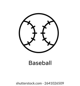 Baseball vector icon stock illustration