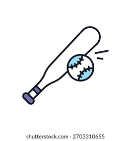 Icono de Vector de béisbol ilustración de stock