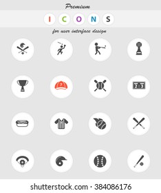 Baseball  vector icons for web sites and user interface