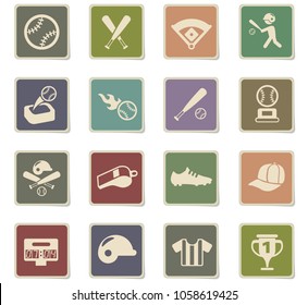 baseball vector icons for web and user interface design
