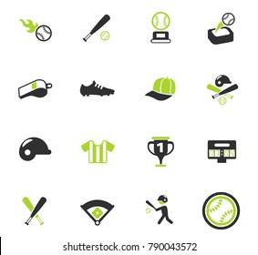 Baseball Vector Icons For Web And User Interface Design