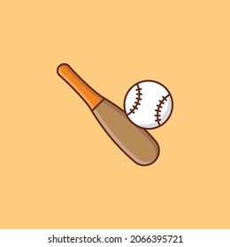 baseball Vector illustration on a transparent background. Premium quality symbols.Vector line flat color icon for concept and graphic design.