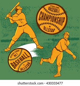 Baseball Vector Illustration. Premium drawing suitable for any print media