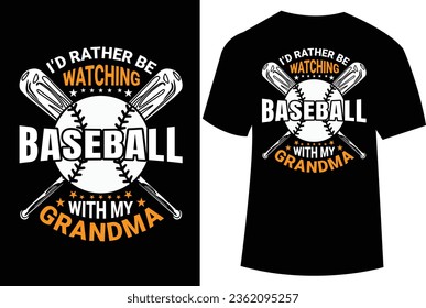 Baseball Vector Illustration for T Shirt Design