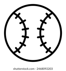 Baseball Vector Line Icon Design