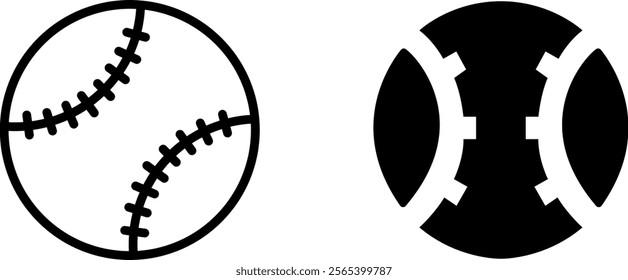 "Baseball Vector Line Icon Set"