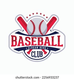 Baseball vector logo emblem design for sport team. Vector illustration