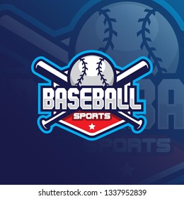 baseball vector mascot logo design with modern illustration concept style for badge, emblem and tshirt printing. baseball emblem illustration for sport team.