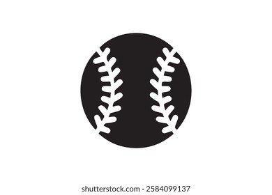 baseball vector silhouette isolated in white background