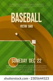 Baseball vector template flyer with copy space